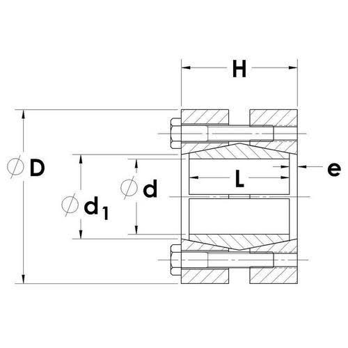 Keyless Rigid Coupling, 16 x 52mm M8905