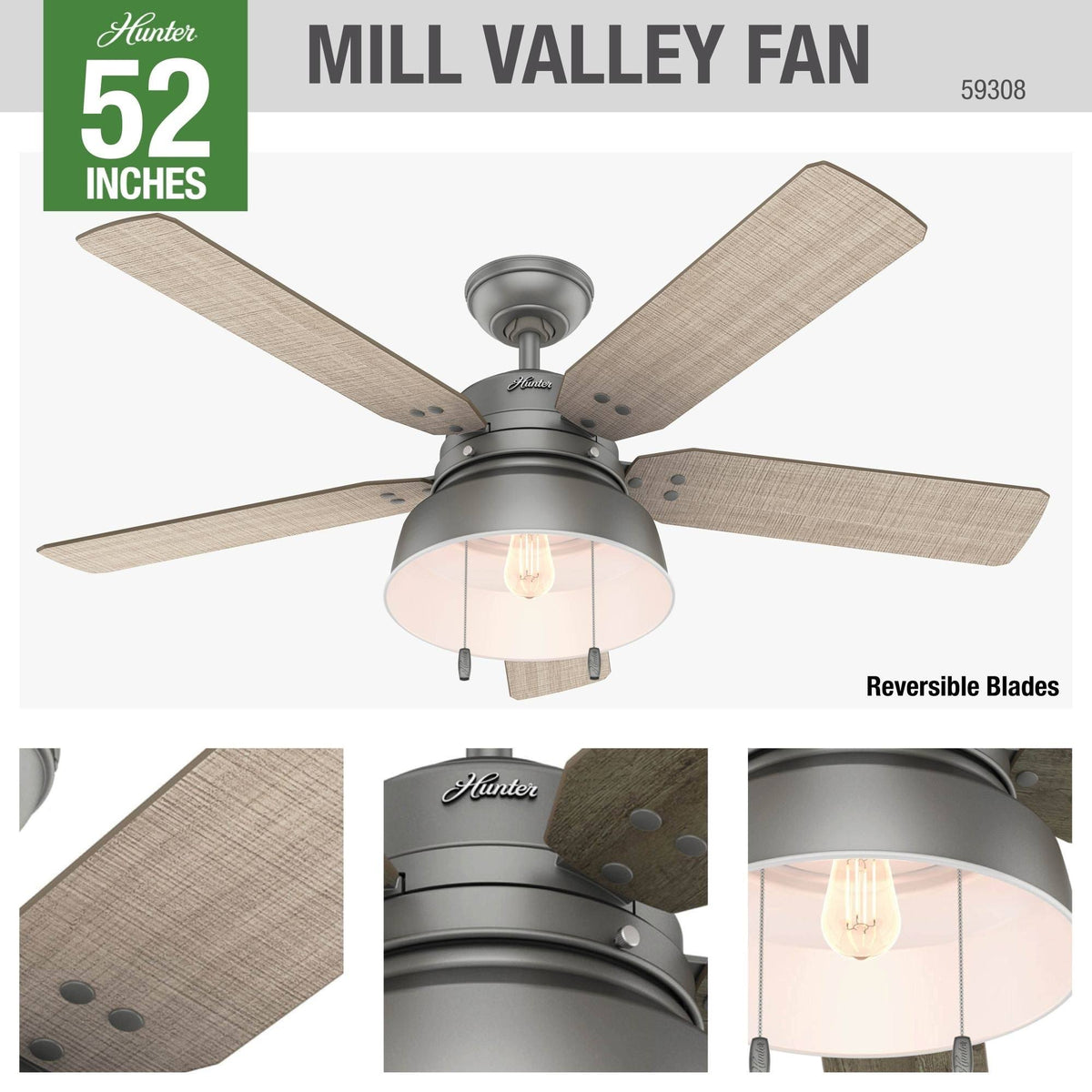 Indigo Blue Ceiling Fan B31326