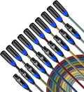 10Pack 6ft Nylon Braided XLR Male to Female Microphone Cable Q819005