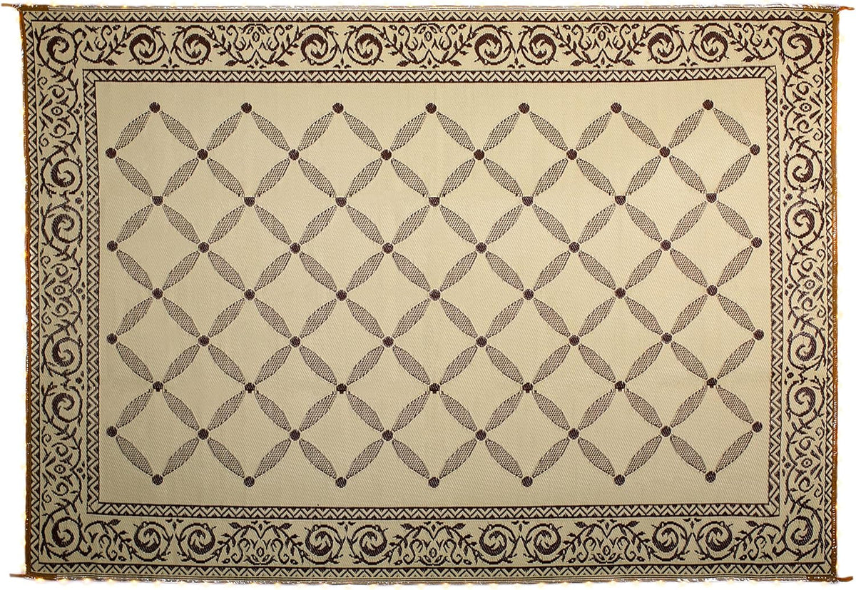 LED Illuminated Patio Mat Brown/Beige T978