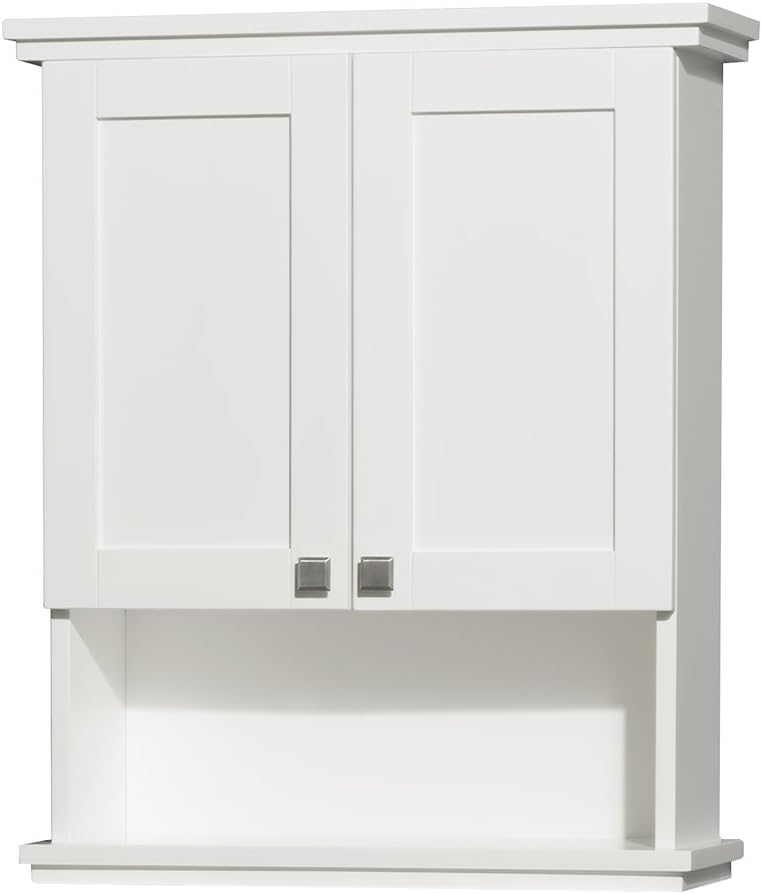 Espresso Solid Oak Wall-Mounted Storage Cabinet E136220
