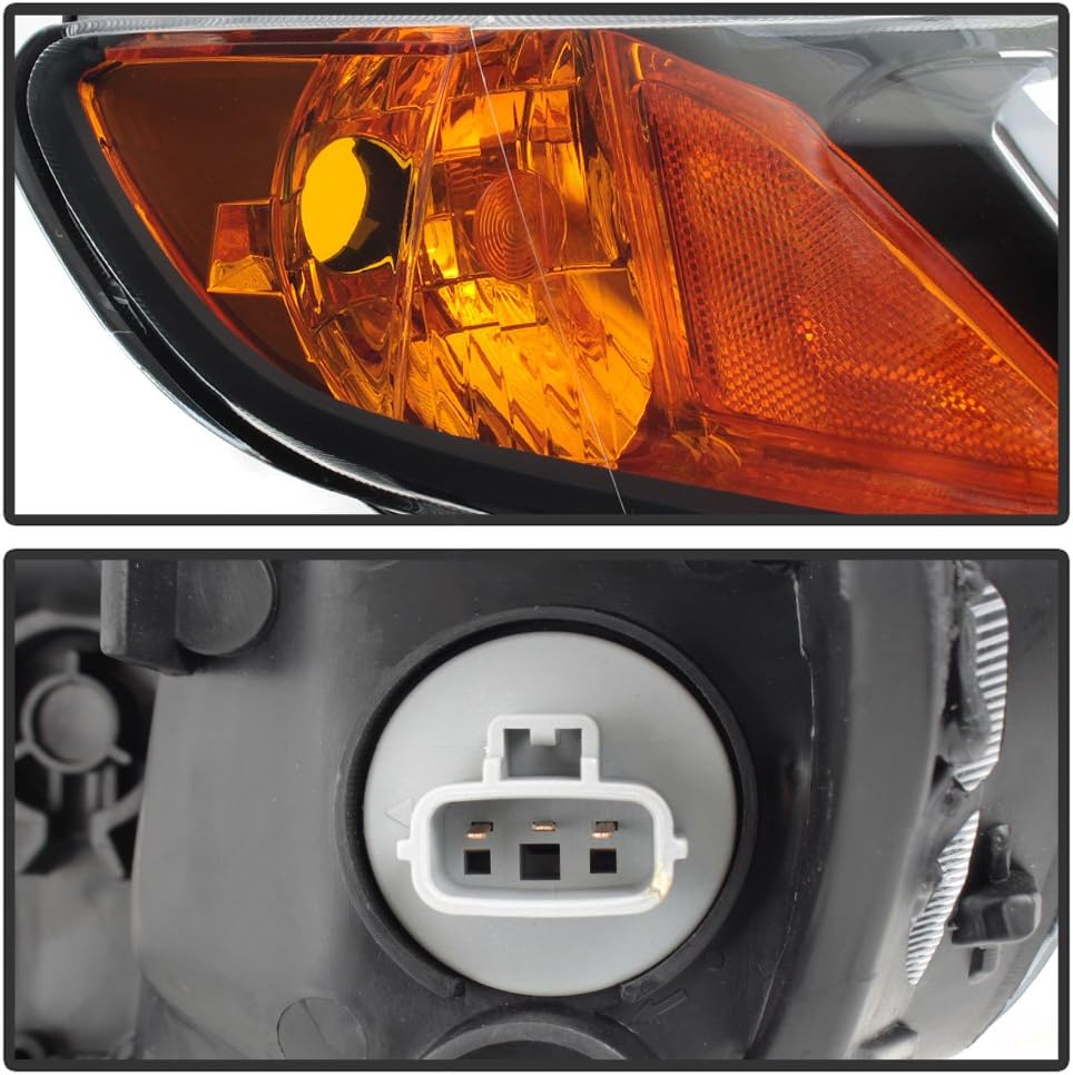 Black Housing Headlights for 2006-2011 Honda Civic 4-Door Sedan S196