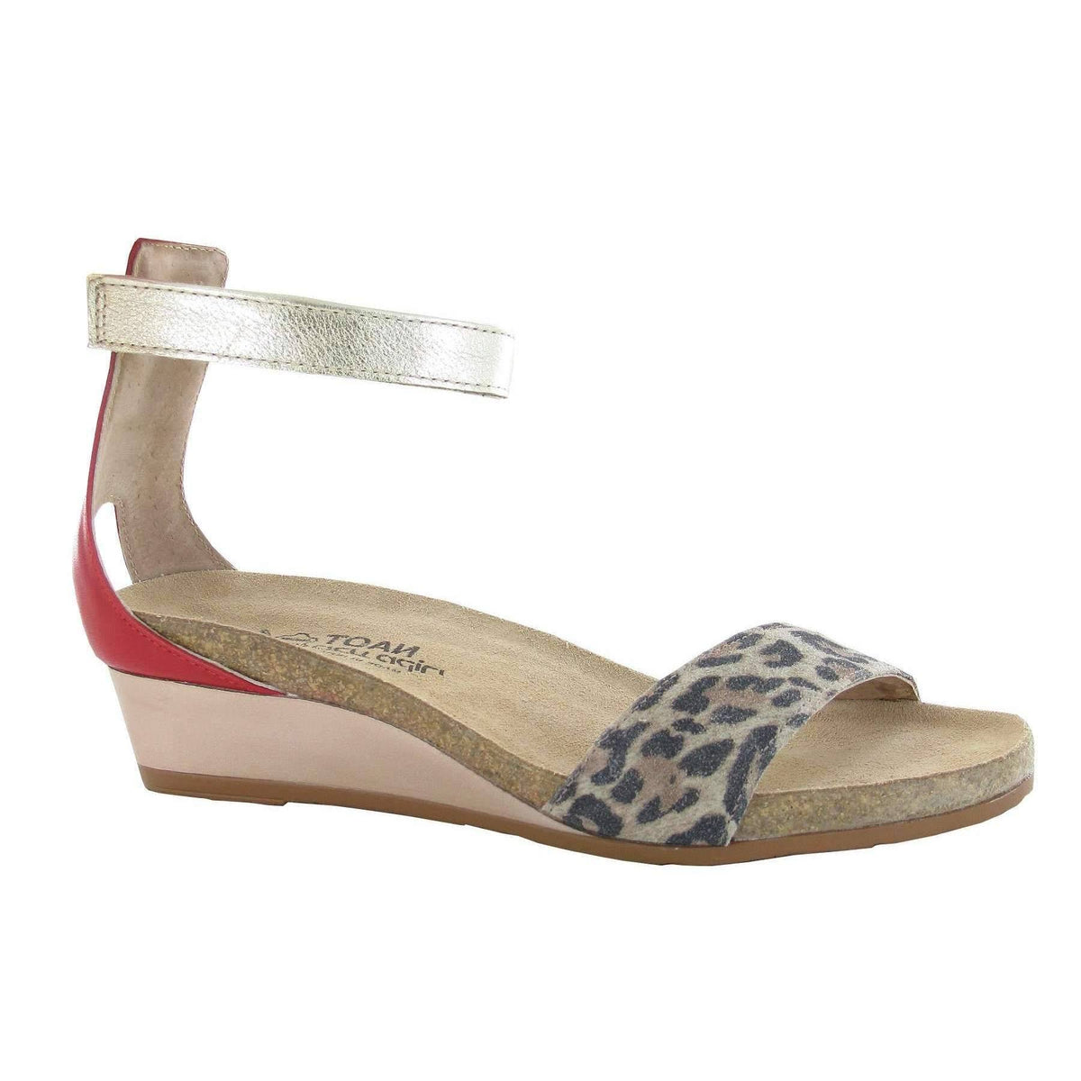 Cheetah Kiss Red Gold Leather Shoes A344966