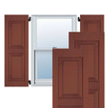 15 in. x 69 in. Exterior Real Wood Western Red Cedar Raised Panel Shutters Pair L7841