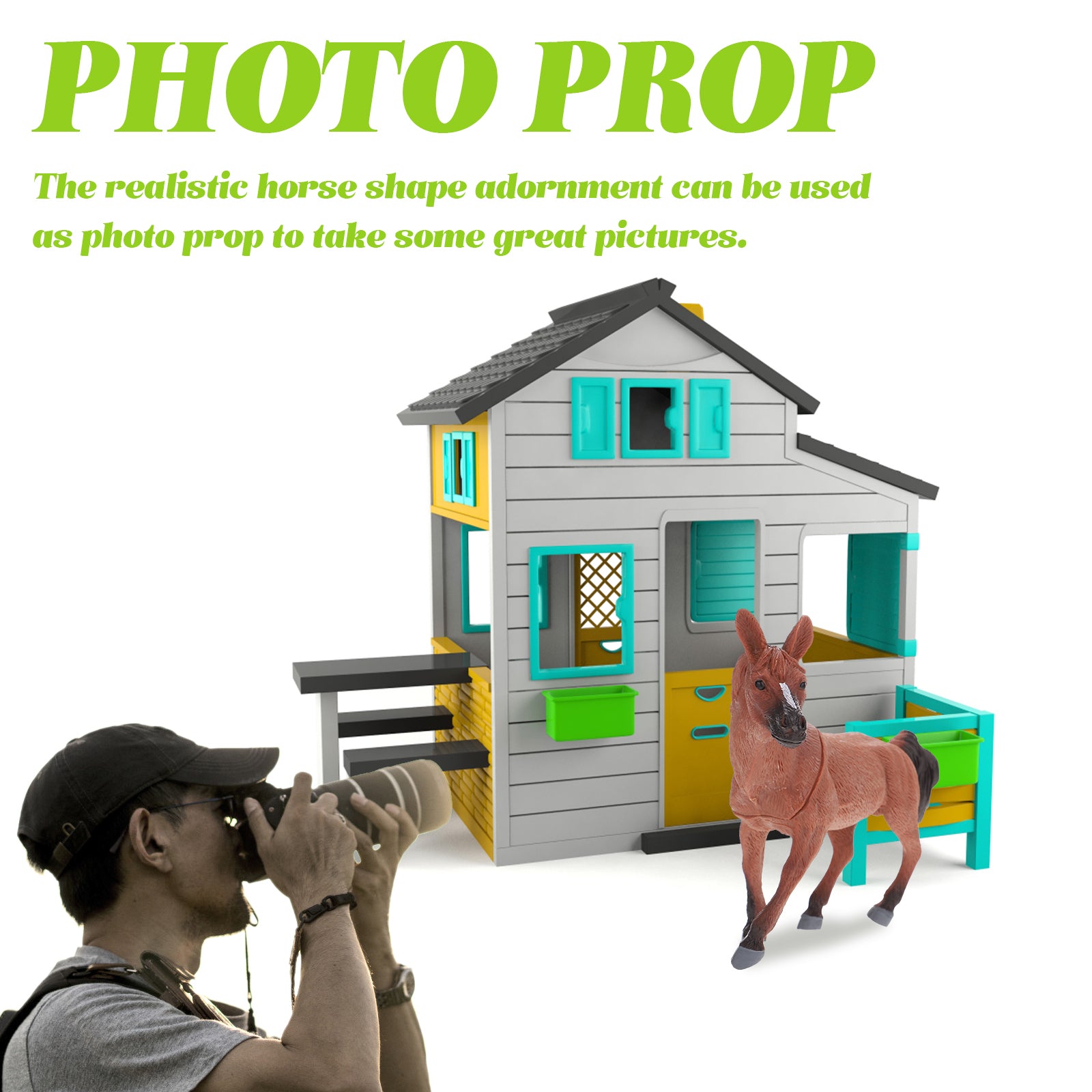 Set of 2 Plastic Animal Figurines Z121