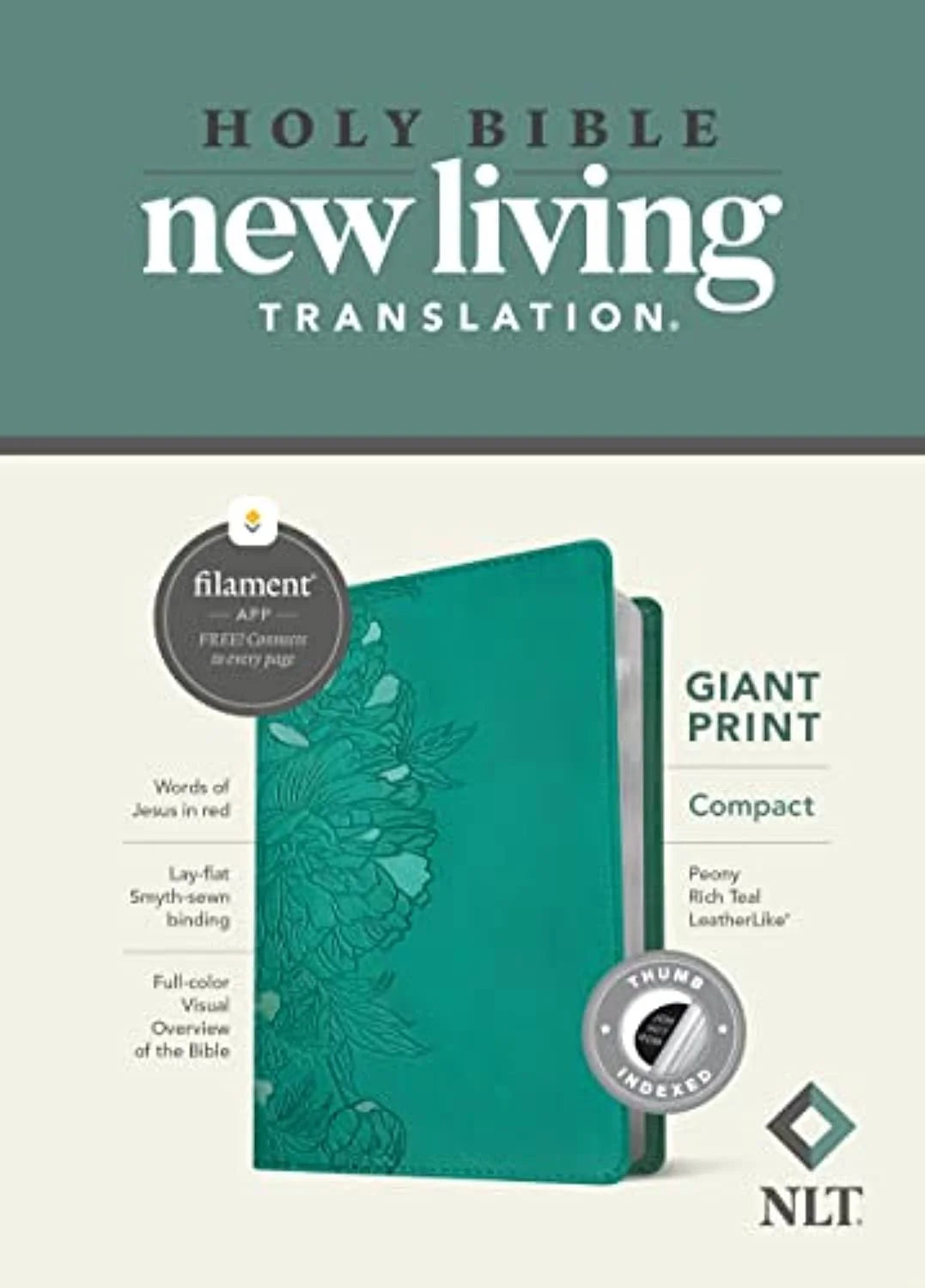 Compact Giant Print Bible, Leatherlike, Indexed, Red Letter I916