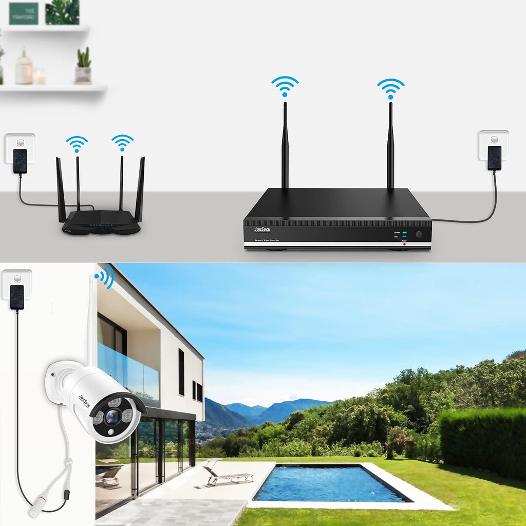 8CH 4Pcs 1080P Night Vision Security Camera System with 1TB Hard Drive U92223