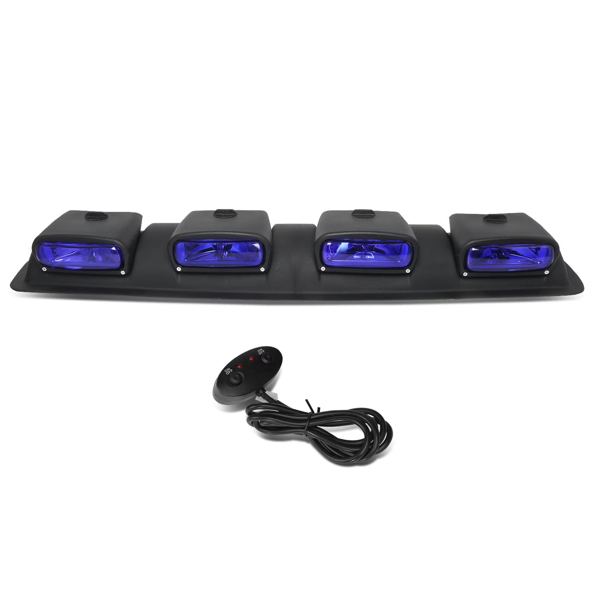 Blue Roof Top Mounted Fog Light with Wiring Harness and Switch E366024