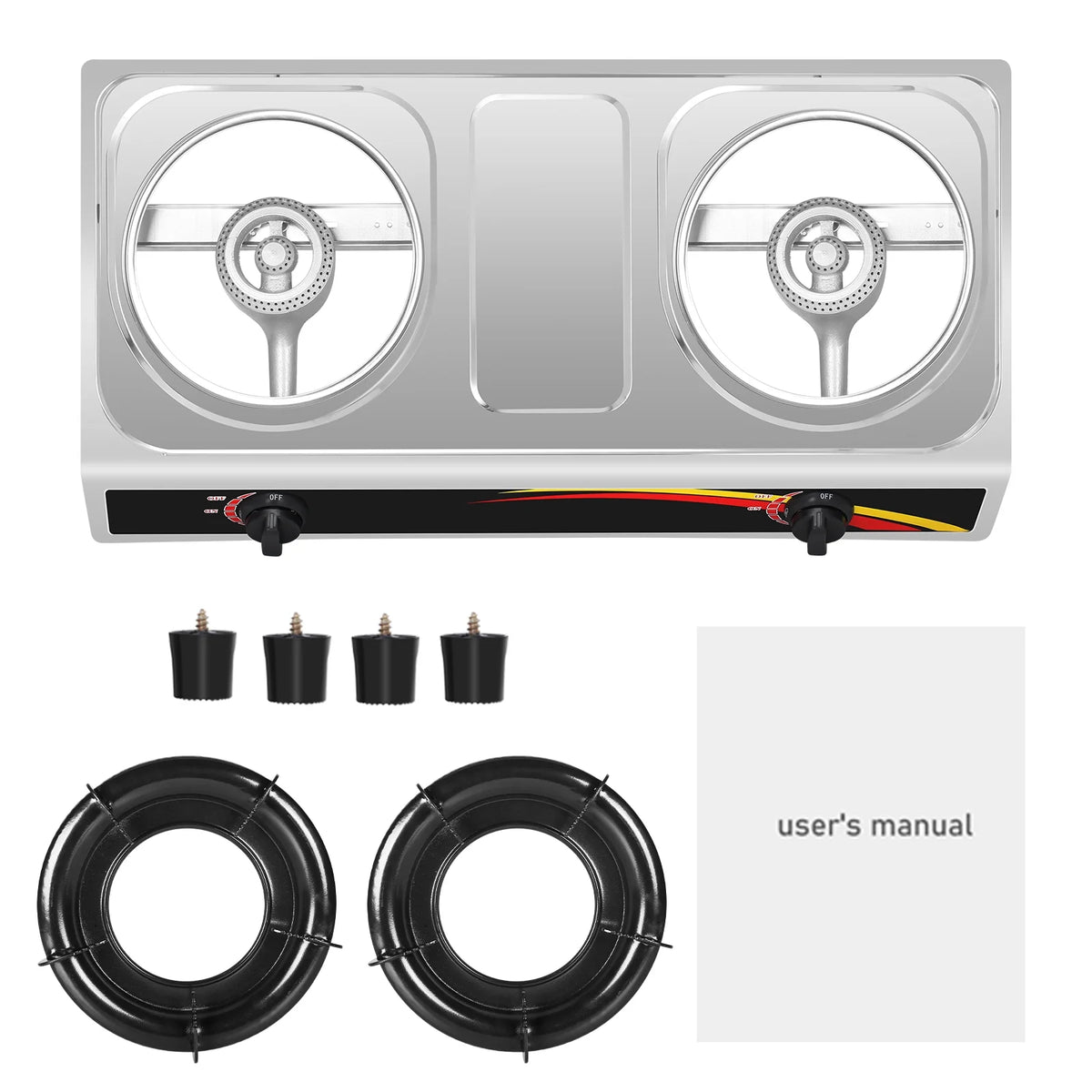 Portable Propane Double Burner Camping Stove Z77005