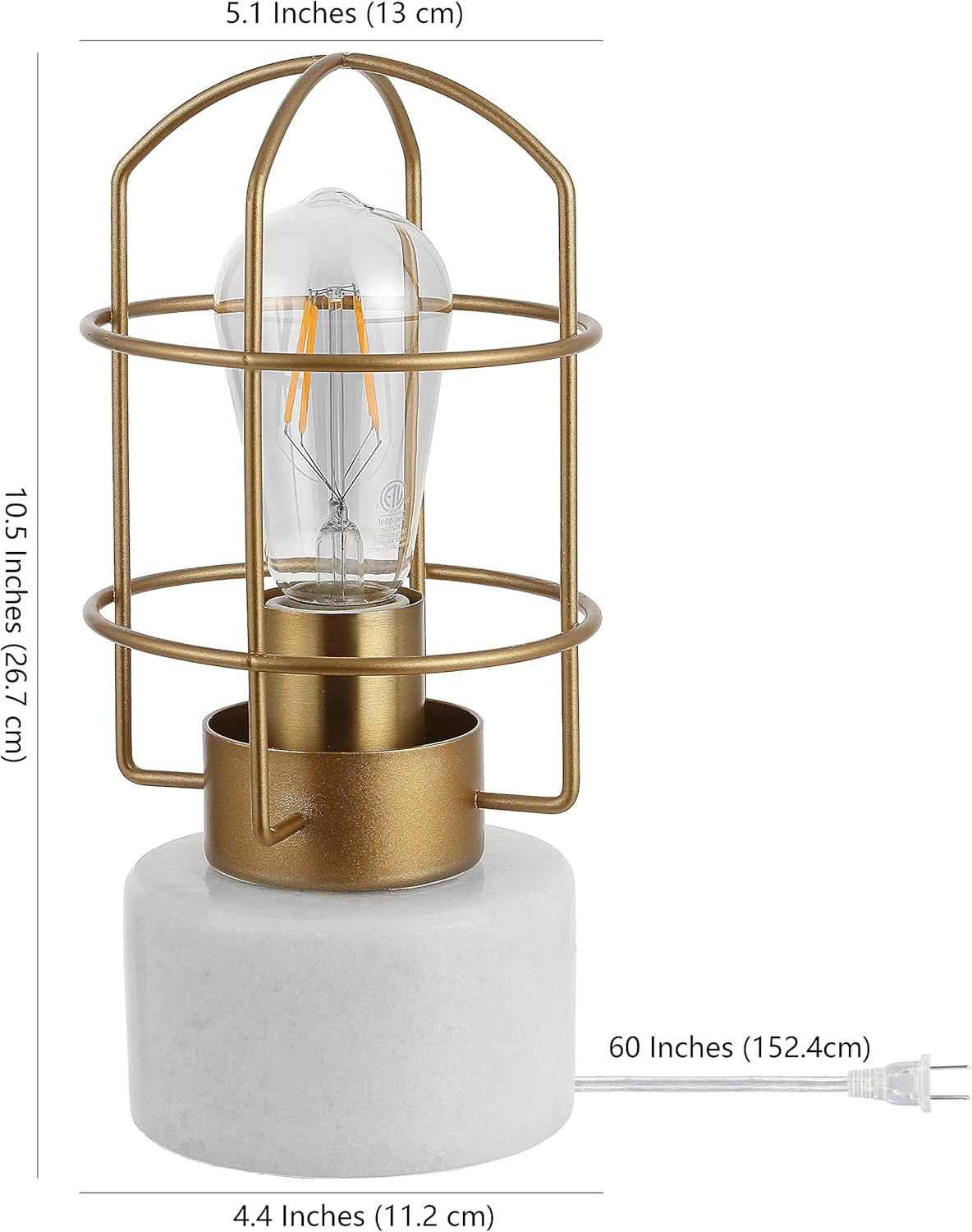 Brass Iron Cage Table Lamp J2820