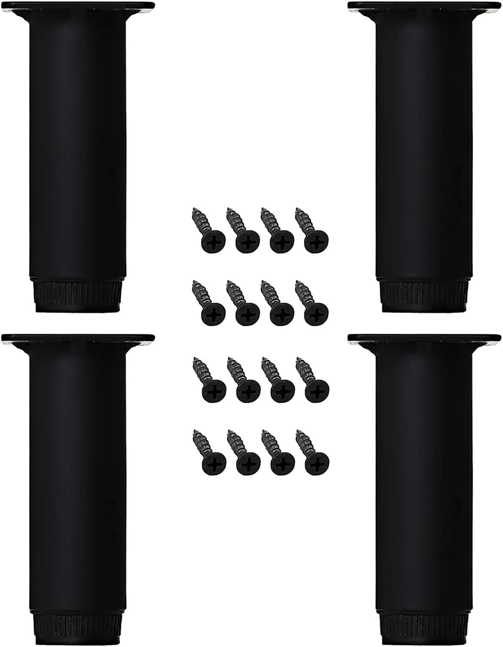 28 Inch Adjustable Metal Furniture Legs 2PCS Black M70967
