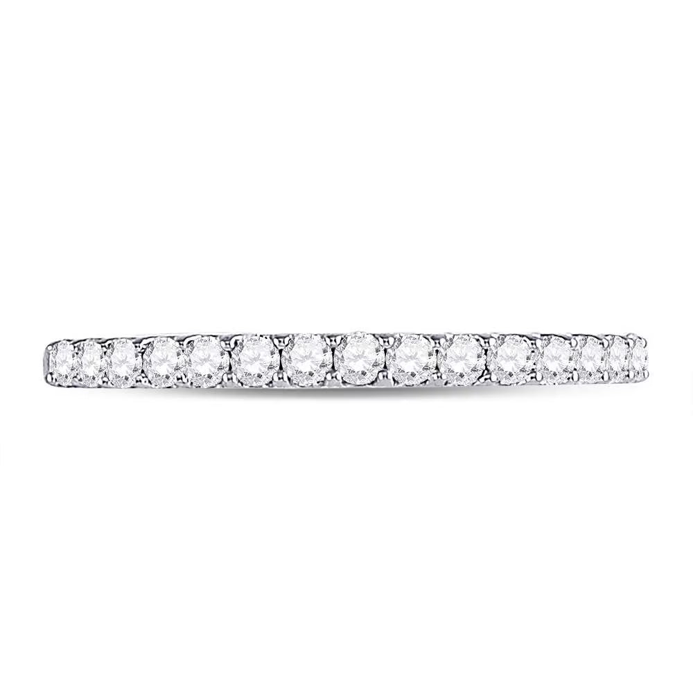14kt White Gold Diamond Wedding Band 1/4 Cttw O676515
