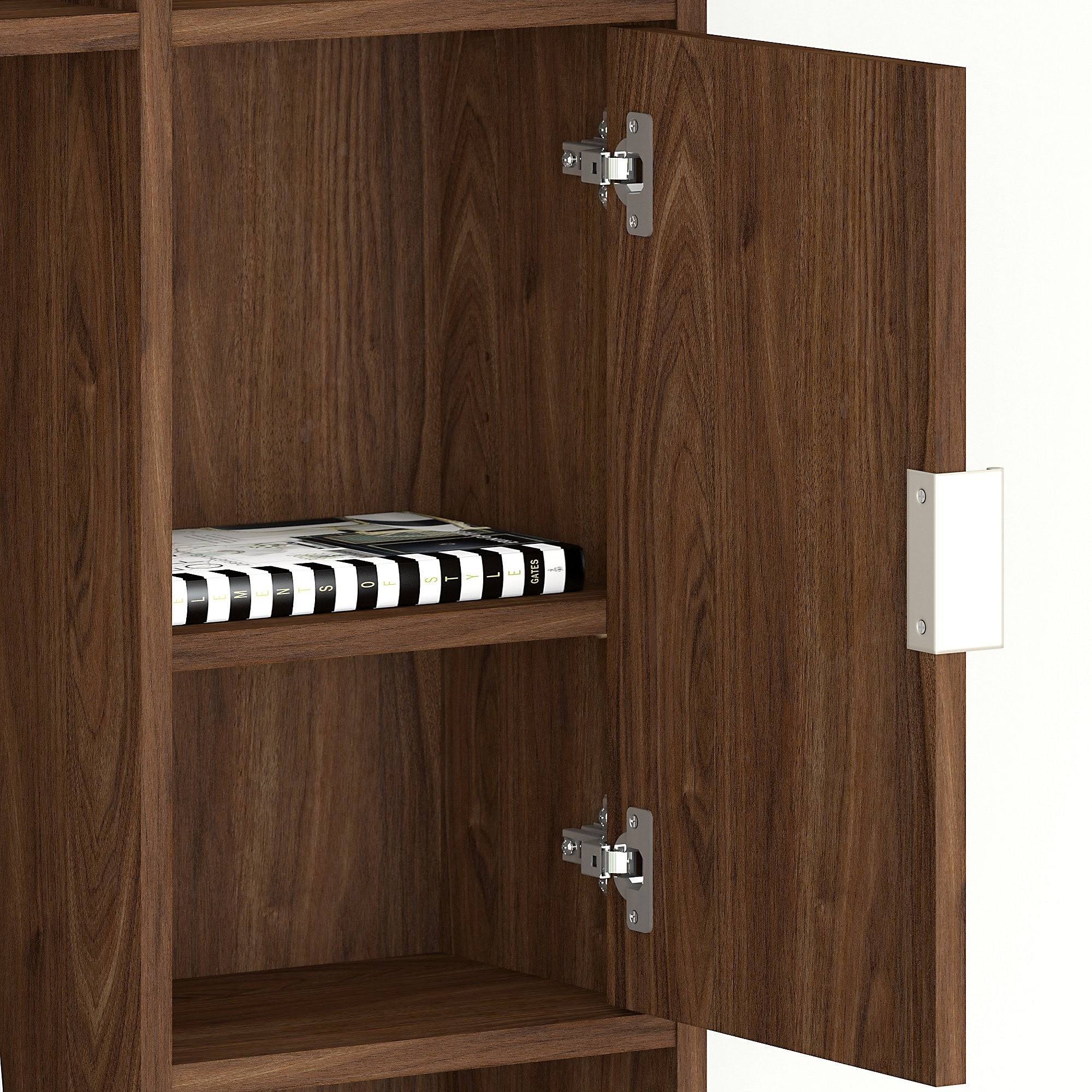 Modern Gray L-Shaped Desk with Hutch M46199