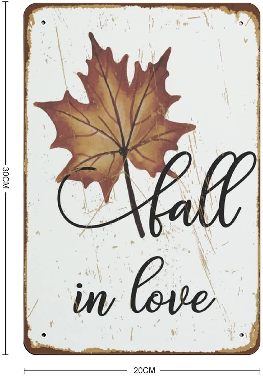 Fall Print Metal Sign Plaque 8"x12" P853337