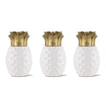 6.5-Inch 3-pk Glass Table Torch White/Gold S665975