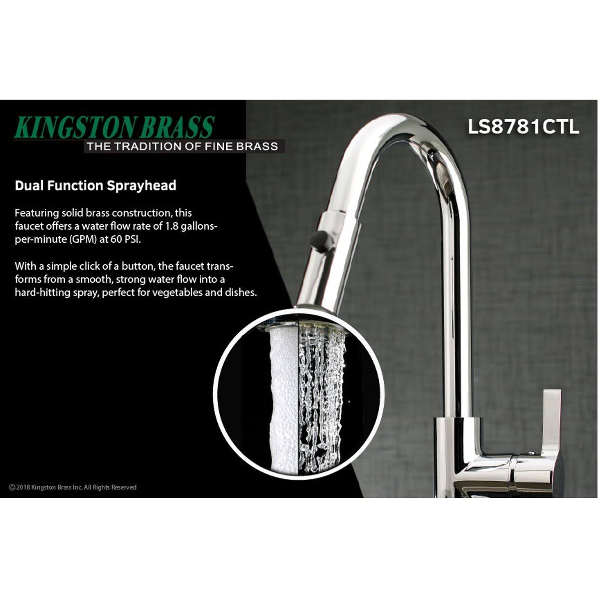 Oil Rubbed Bronze Pull-Down Kitchen Faucet H8429