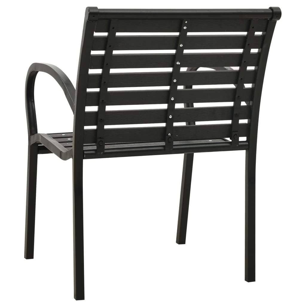 2 Pcs Steel and WPC Garden Chairs E368