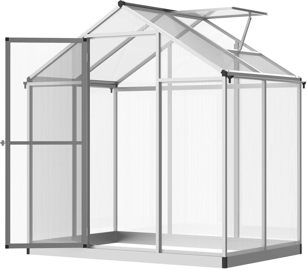Walk-in Polycarbonate Greenhouse with Roof Vent M60791