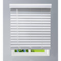 White Cordless Faux Wood Blind E646