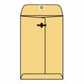 Open End Catalog Envelopes, 3-3/8x22 x 6x22, 32# Golden Kraft, Metal Clasp, Box of 250 W448950