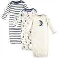 Baby Organic Cotton Long-Sleeve Gowns 3pk, Moon, 0-6 Months J69215