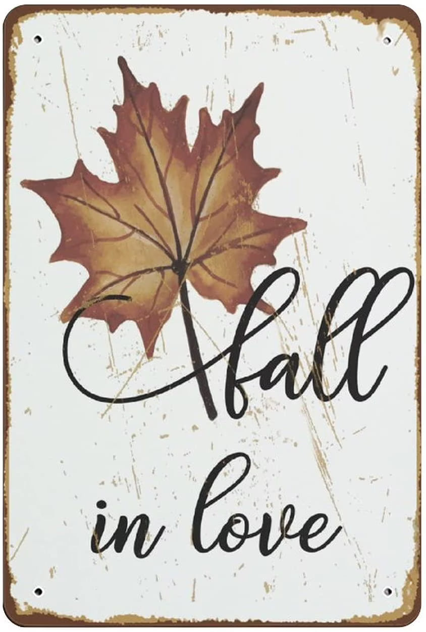 Fall Print Metal Sign Plaque 8"x12" P853337
