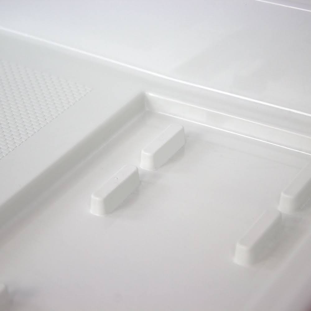 Grey Rectangular Alcove Shower Base with Left Hand Drain T56739