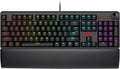 RedThunder K55 Mechanical Gaming Keyboard, Quiet Red Switch, Chroma RGB Lighting, Soft Leather Wrist-Rest, Standard Full Size Wired Keyboard with Dedicated Media Keys & Dial for PC M3051