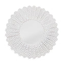 White Wash Round Wall Mirror U908240