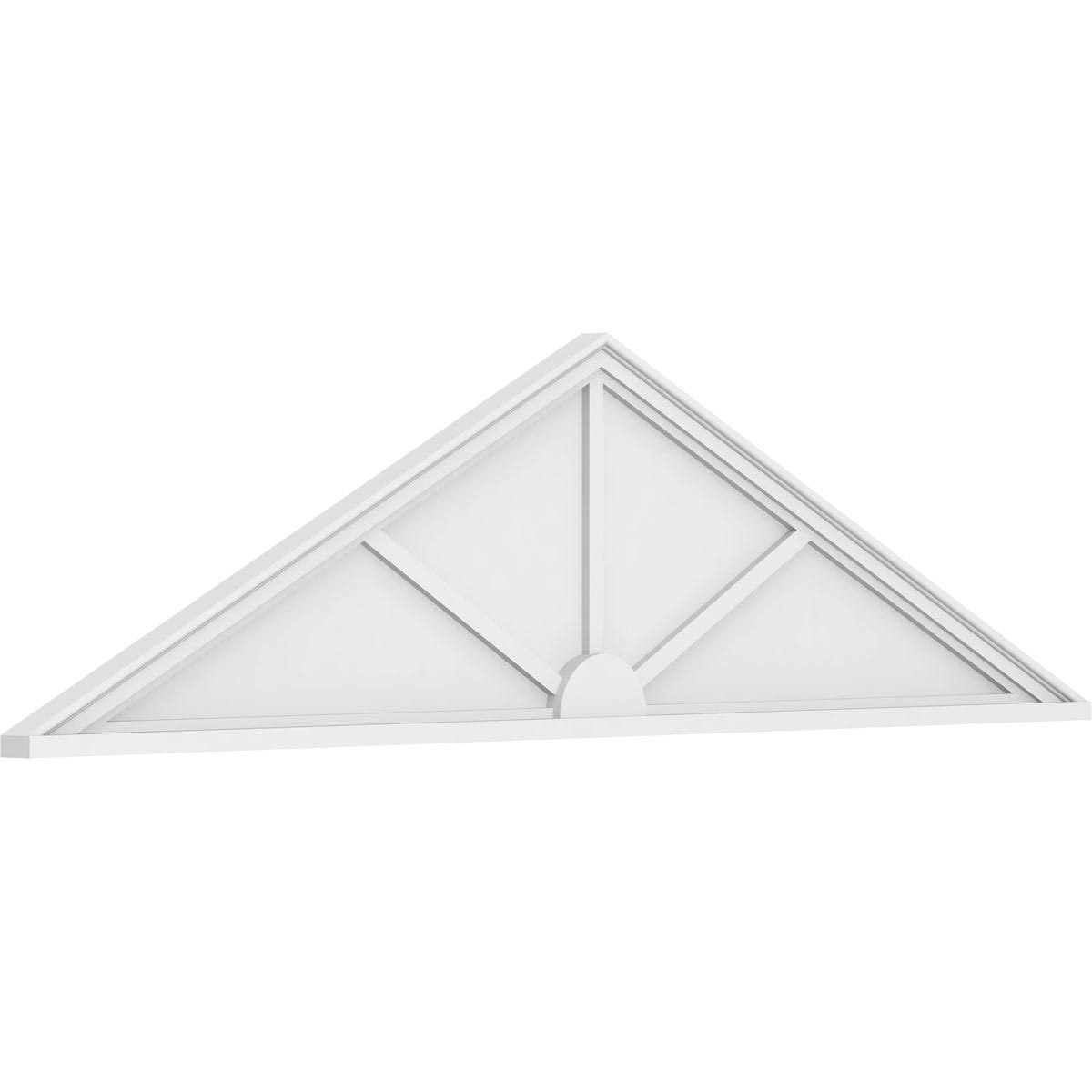 76x22W x 20x22H x 2x22P PVC Pediment N971976