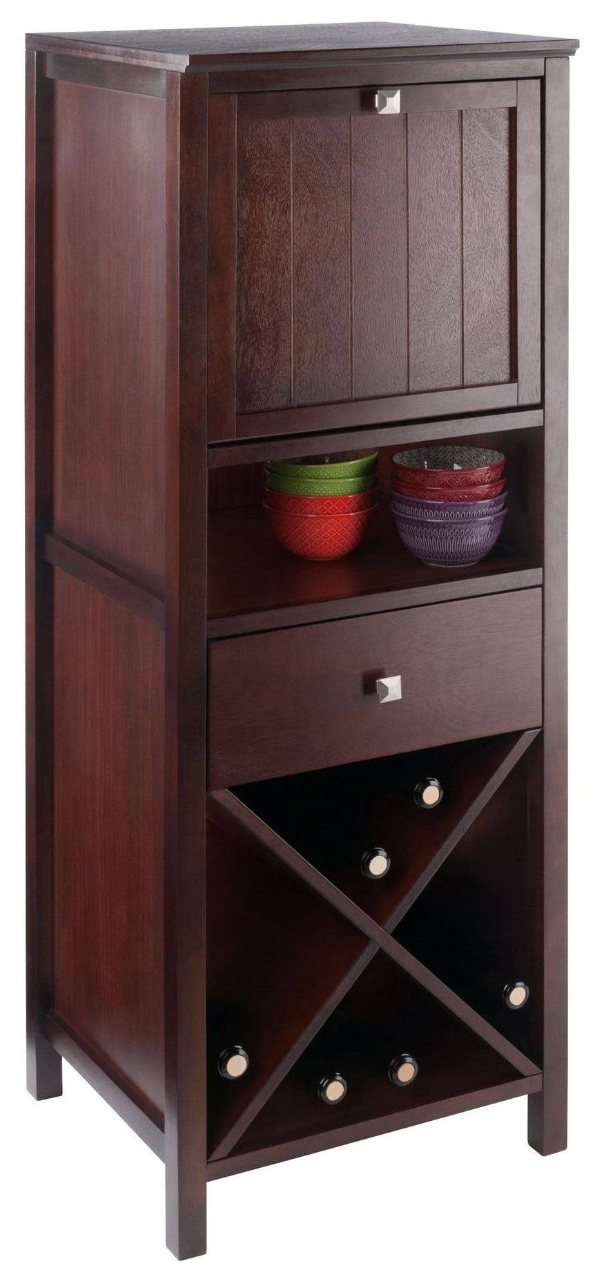 Walnut Brown 4-Section Cabinet A2978