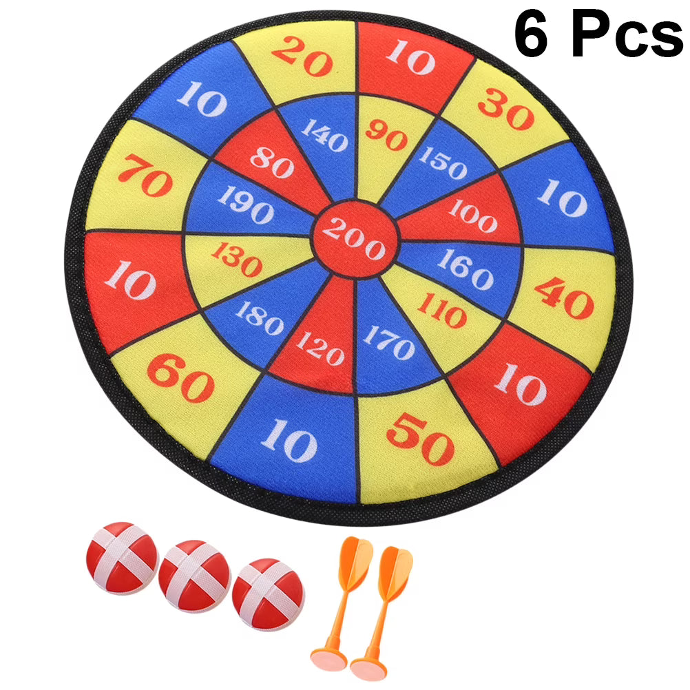 Self-adhesive Dartboard Toy Set with 2Pcs Balls F7637