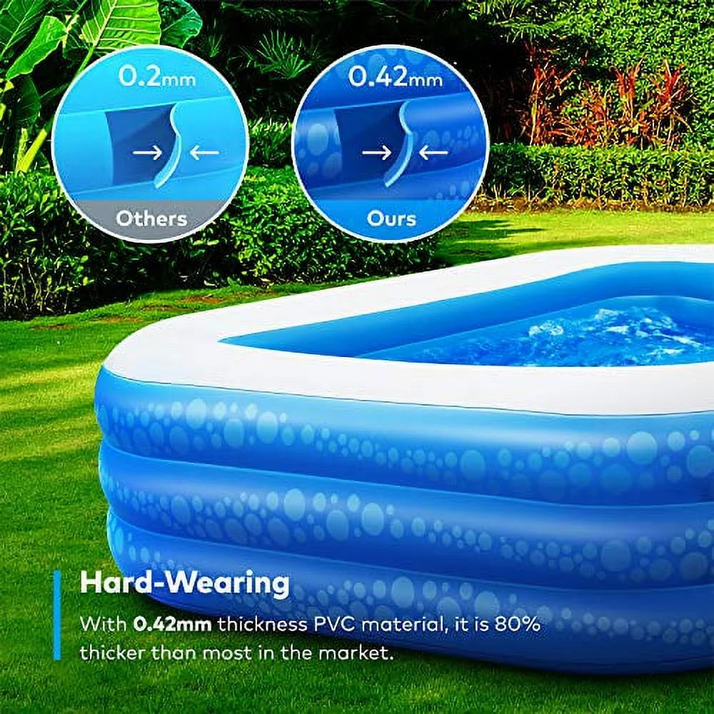Inflatable Swimming Pool, 118" X 69" X 21" E4885