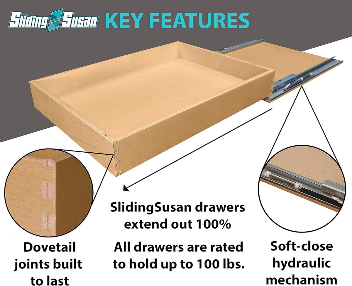 Sliding Susan Pull Out Cabinet Organizer, 14 x 21 P5413