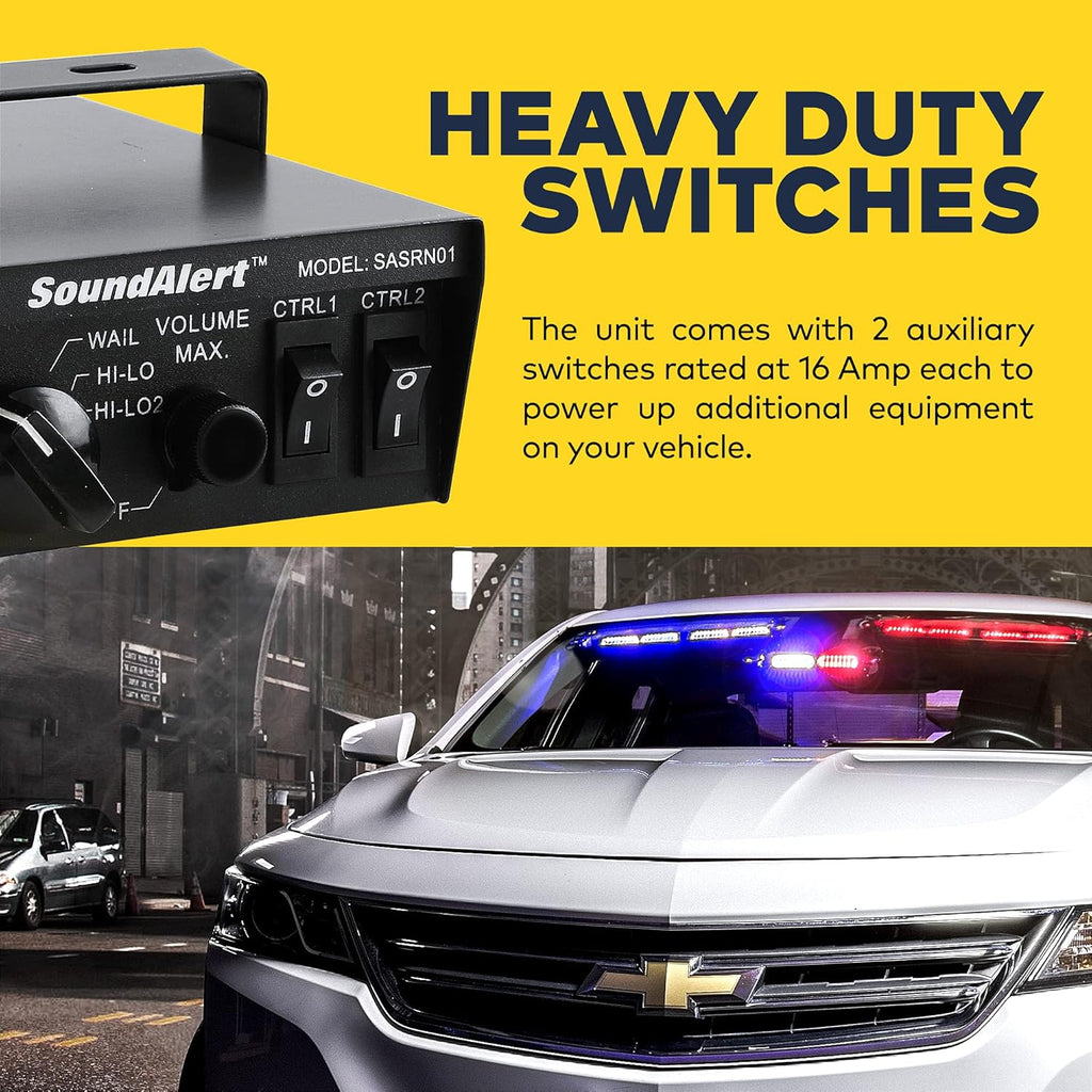 12V 100W Police Siren PA System with Handheld Microphone A58263