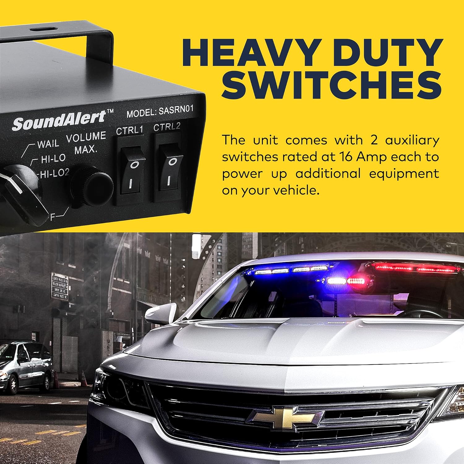 12V 100W Police Siren PA System with Handheld Microphone A58263