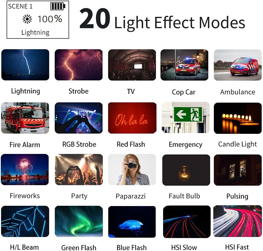 Handheld RGB Light Wand Video LED Lighting Photography Light Vlog Magnetic CRI95+ 2500K-9000K Built-in Battery 3000mAh Pack of 2 V584