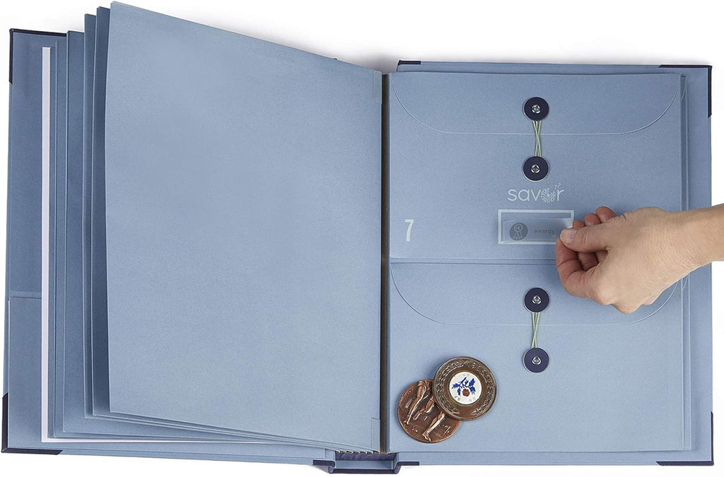 Blue Expanding File Folder Organizer Pack of 2 E48965