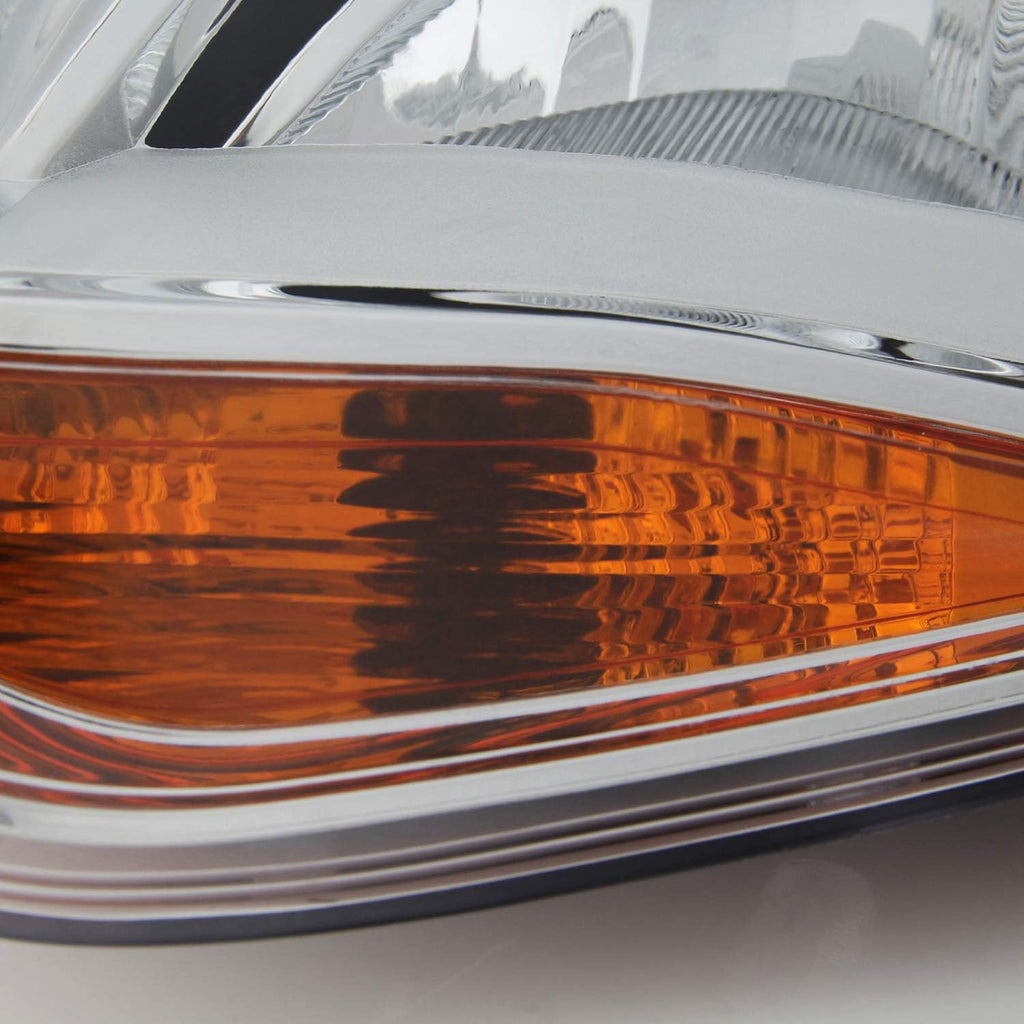 Chrome Trim Halogen Headlight Driver Left Pack of 2 K611