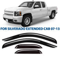 4pcs Tape-on Window Deflectors for Chevrolet Silverado/GMC Sierra 2007-2013 Extended Cab L875694