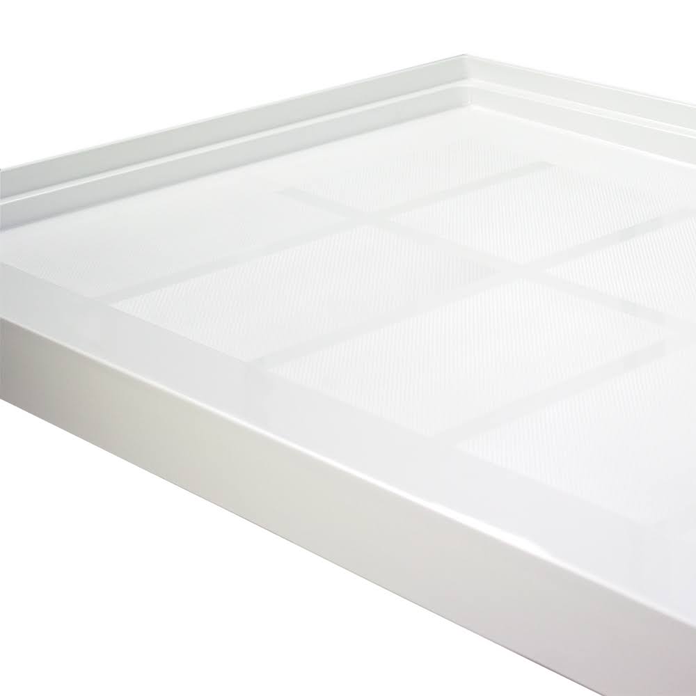 Grey Rectangular Alcove Shower Base with Left Hand Drain T56739