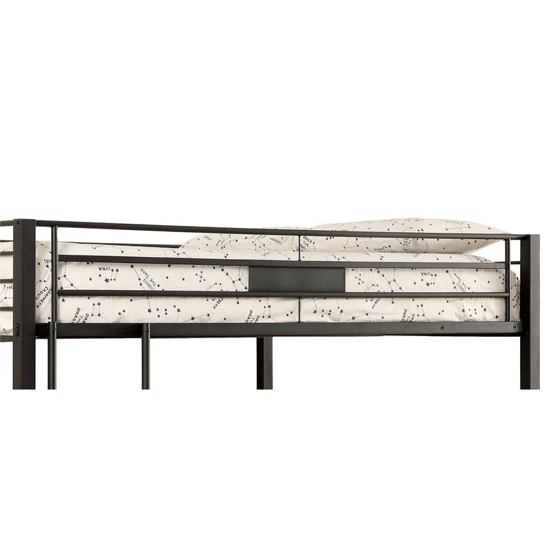 Metal Queen Over Queen Bunk Bed in Black F520