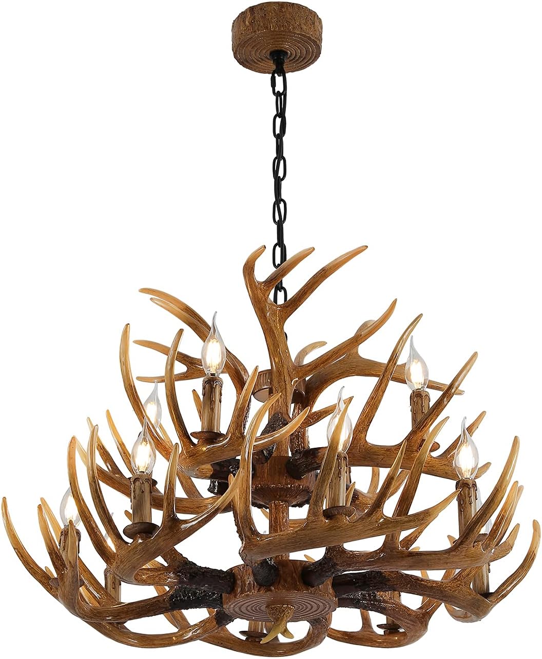 Antler Chandelier, 8+4 Lights, 12 Lights, E12 Base C724115